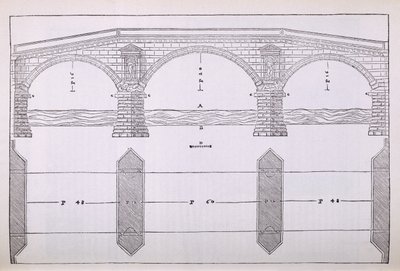 Elevation of a Bridge, Illustration from a Facsimile Copy of 